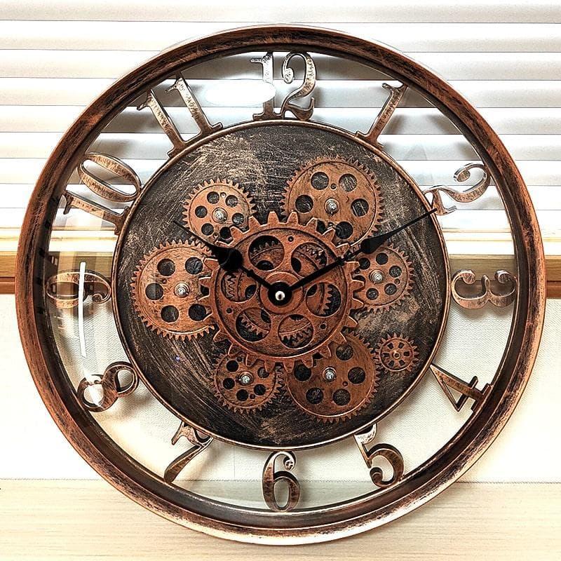 歯車　壁掛け時計　ゴールド 歯車 スチームパンク 壁掛け時計 ゴールドの通販 by あいあい's shop