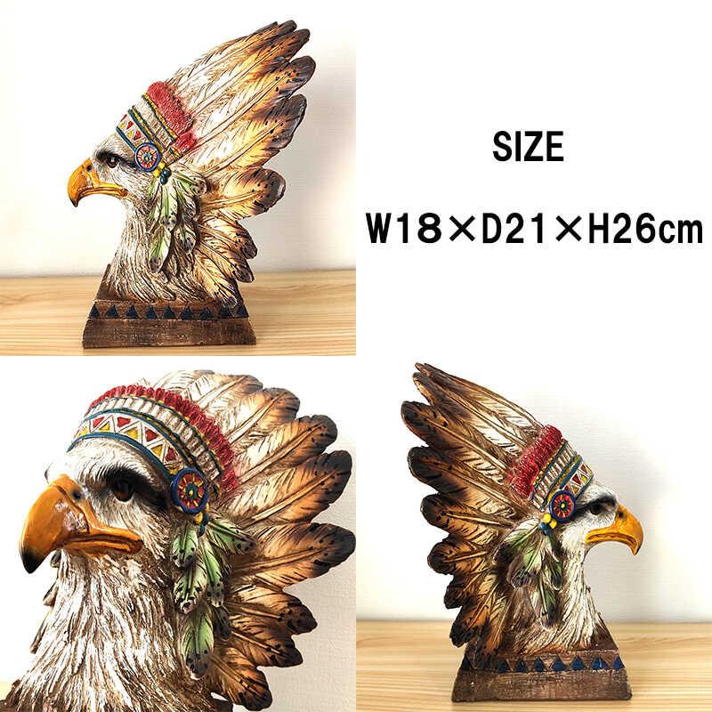 置物 イーグル チーフ バスト オブジェ 胸像 ネイティブ 鷲 かっこいい