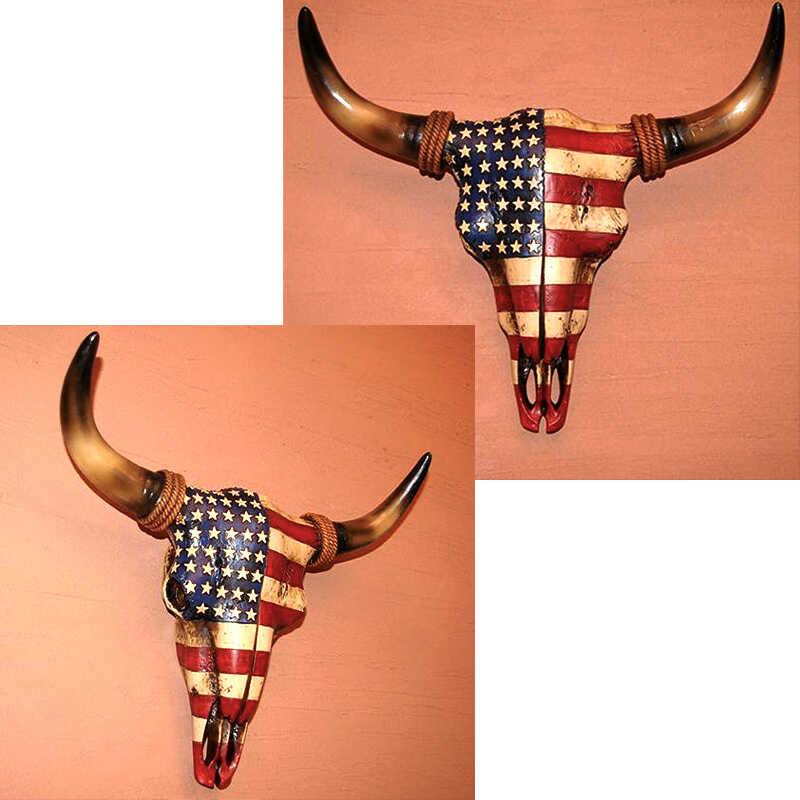 スカルハンガー 牛 オブジェ おしゃれ ウエスタン 壁飾り ガイコツ アメリカン アメリカン レトロ スカルハンガー 雑貨 オブジェ 牛 ガイコツ