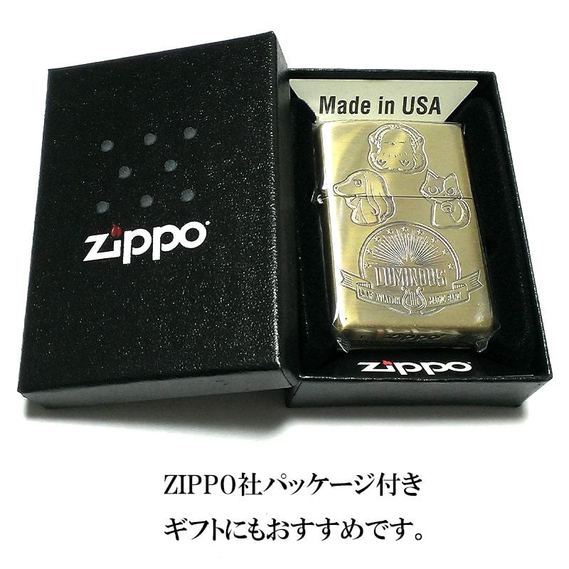 ZIPPO ライター アニメ ルミナスウィッチーズ パーソナルマーク ジッポ アンティークゴールド 両面加工 彫刻 銀 キャラクター ギフト