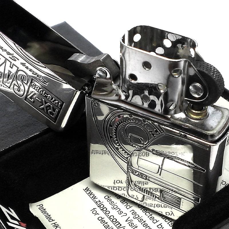 ZIPPO ライター MAZDA SERIES ジッポ 車 マツダ RX-7 SA22C かっこいい ロゴ シルバー エッチング彫刻 おしゃれ 銀燻し ギフトの画像