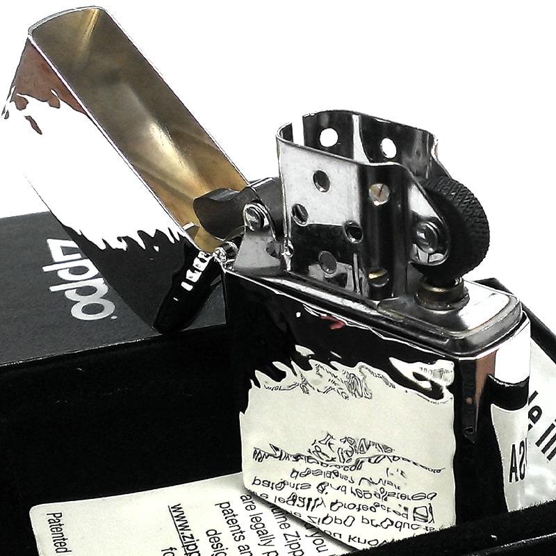Zippo ライター 銀いぶしメッキ　リューター彫刻両面　新品未使用　オマケ付 Zippo ライター 銀いぶしメッキ リューター彫刻両面 新品未使用