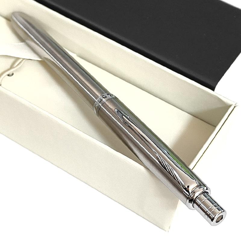 Parker ボールペン シルバー メタルPARKER パーカー ギフトボックス ソネット ボールペン パーカー 美しい プレミアム メタル&ブルー