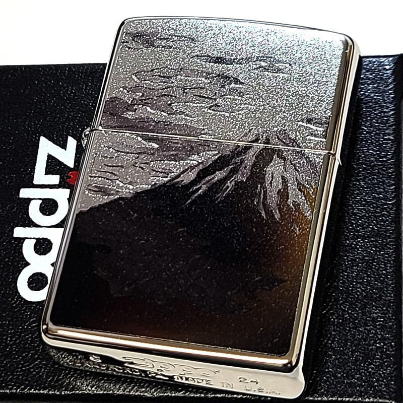 ZIPPO（ジッポー） ライター 富士 和柄 かっこいい シルバー 銀 日本 