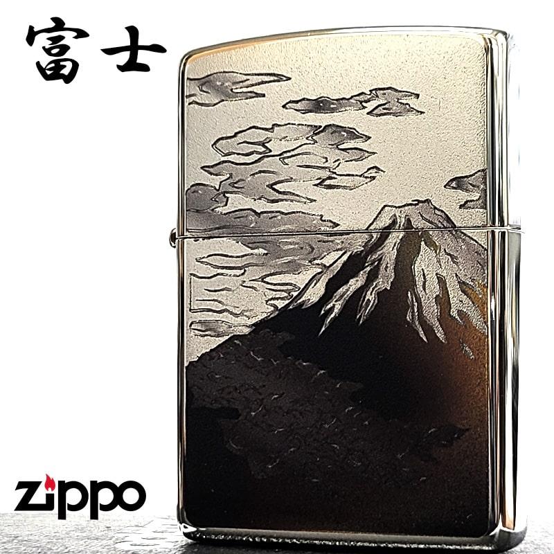 ZIPPO（ジッポー） ライター 富士 和柄 かっこいい シルバー 銀 日本 