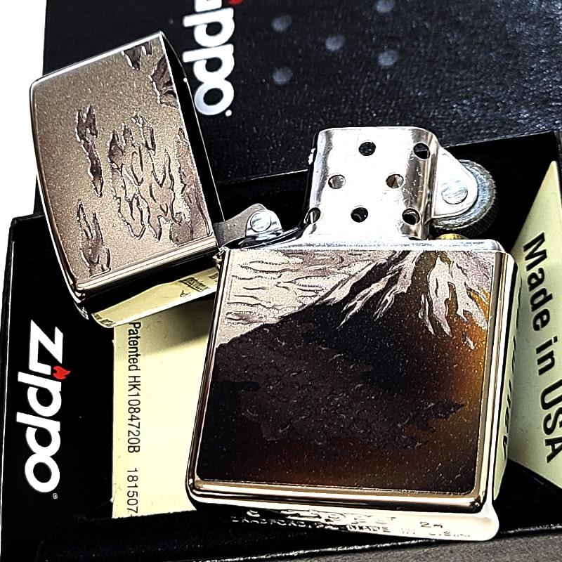 ZIPPO（ジッポー） ライター 富士 和柄 かっこいい シルバー 銀 日本 