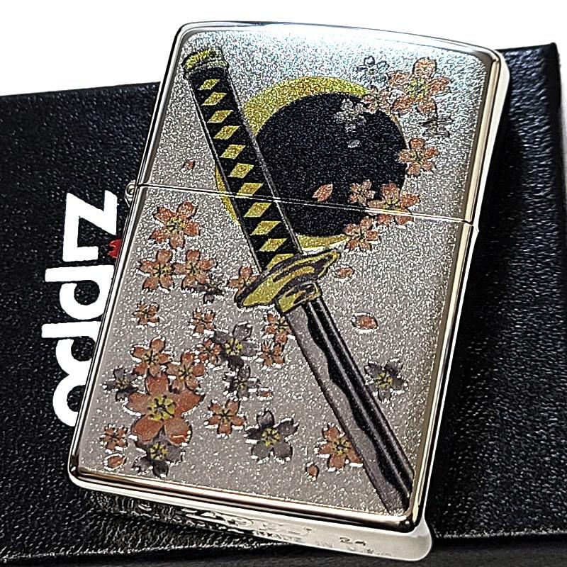 ZIPPO（ジッポー） 和柄 刀 ライター シルバー かっこいい 銀 日本