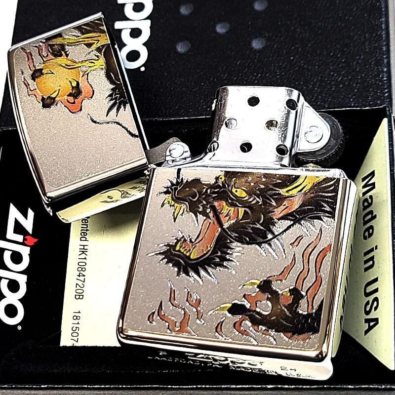 ZIPPO（ジッポー） ライター ドラゴン ジッポ 龍 シルバー 和柄