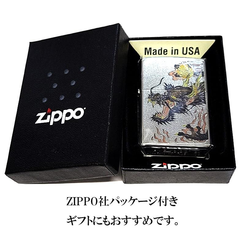 ZIPPO（ジッポー） ライター ドラゴン ジッポ 龍 シルバー 和柄