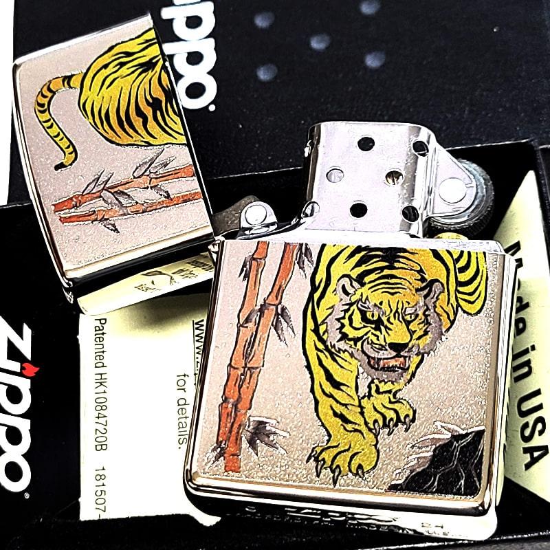 ZIPPO（ジッポー） ライター 虎 和柄 かっこいい トラ シルバー 銀