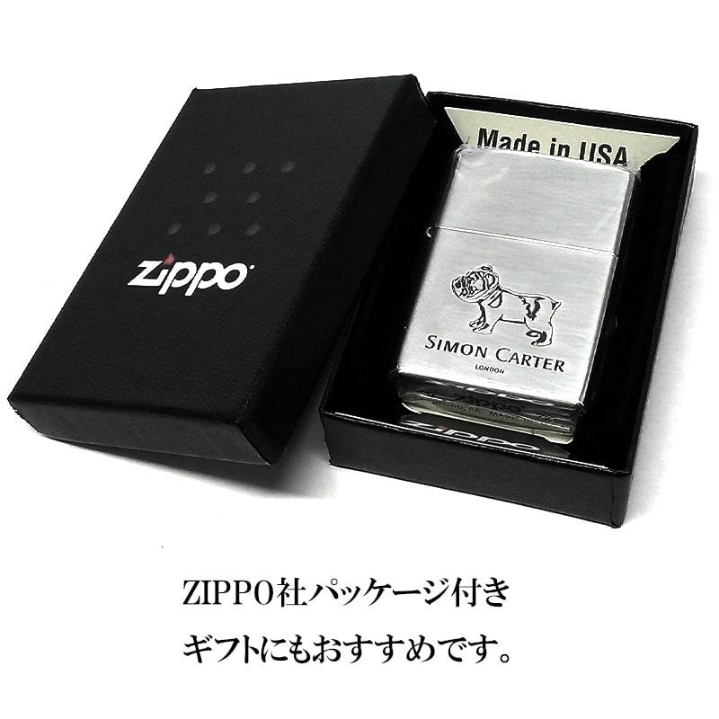 ZIPPO サイモンカーター ジッポ ライター ブルドック 可愛い シルバー 彫刻 女性 レディース メンズ ブランド かわいい おしゃれ｜hayamipro｜09