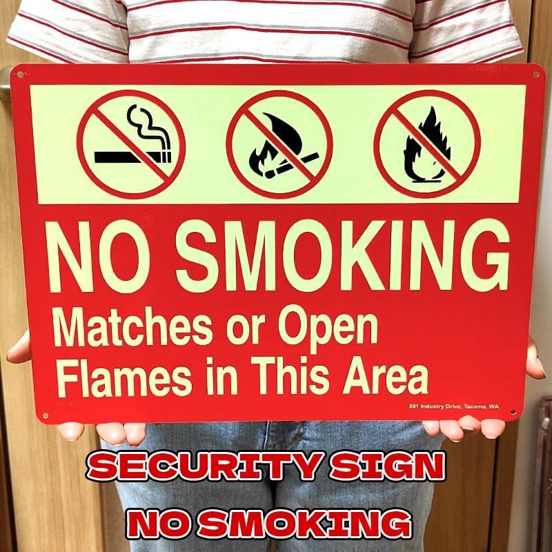 禁煙　たばこ　灰皿　喫煙　no smoking　ウェルカムボード アメリカン レトロ 看板 禁煙 US SECURITY NO SMOKING サインボード