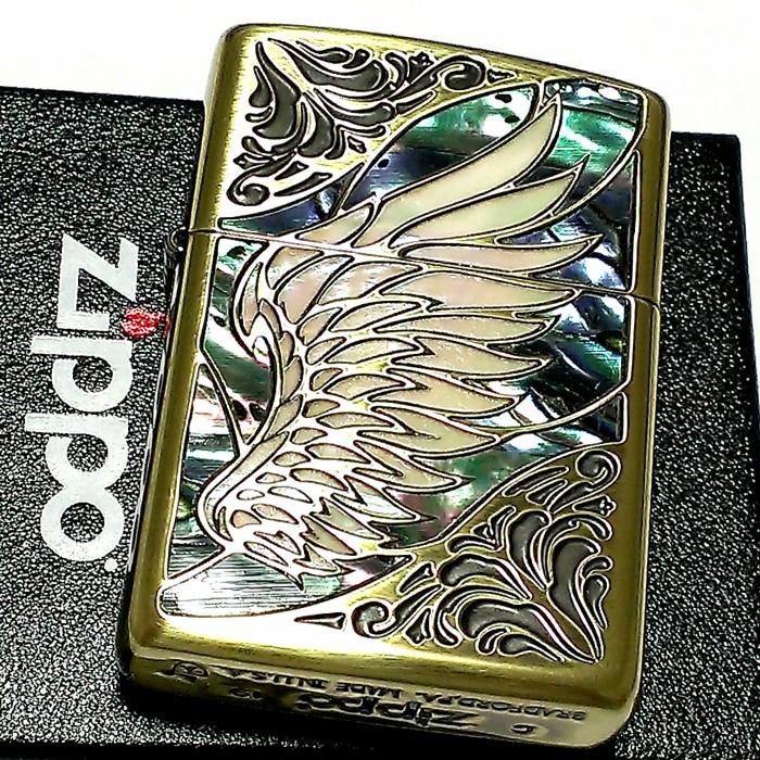 ZIPPO ライター アーマー ジッポ シェルウイング 天使の羽 ブラス イブシ 天然貝 深彫り 両面 アンティークゴールド 重厚 かっこいい おしゃれ メンズ ギフト ZIPPO ライター アーマー ジッポ シェルウイング 天使の羽 ブラス イブシ 天然貝 深彫り 両面 アンティークゴールド 重厚 かっこいい おしゃれ メンズ ギフト