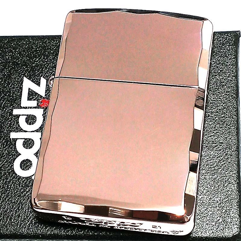 ZIPPO ライター アーマー シャインレイ 鏡面プラチナピンク ジッポ 重厚 両面コーナー 彫刻 シンプル かっこいい メンズ ギフト