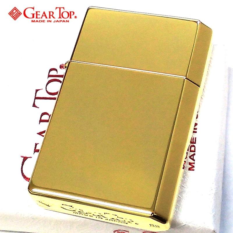 オイルライター ギアトップ 鏡面ゴールド かっこいい シンプル 日本製
