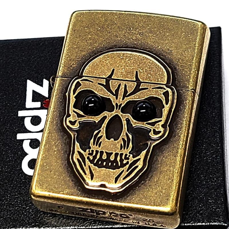 ZIPPO（ジッポー） ライター ビッグメタル スカル＆オニキス ジッポ