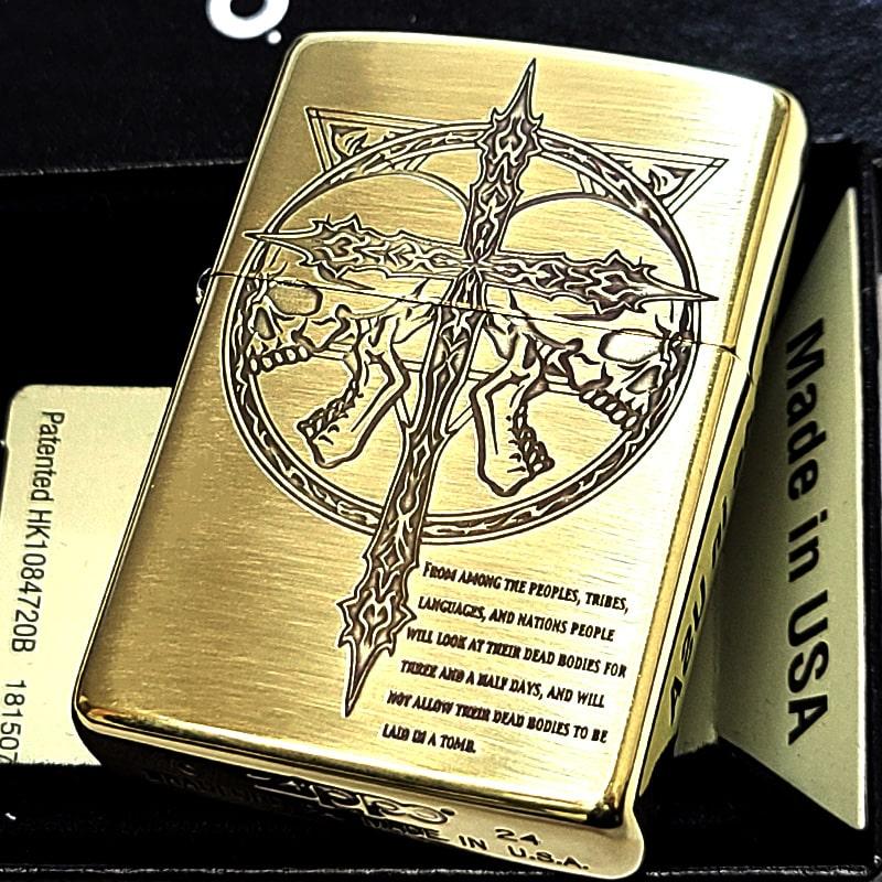 ZIPPO silver 十字架 スカル 蝶々 写真を追加 ZIPPO（ジッポー） スカルクロス かっこいい 彫刻 ジッポ ライター