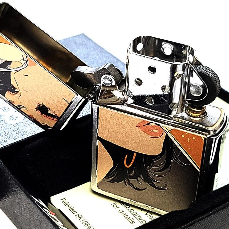 ZIPPO ライター セクシー 女性 Drinking Girl ビール ジッポ シルバーサテン お酒 ドリンキング ガール 銀 レディース メンズ ギフトの画像