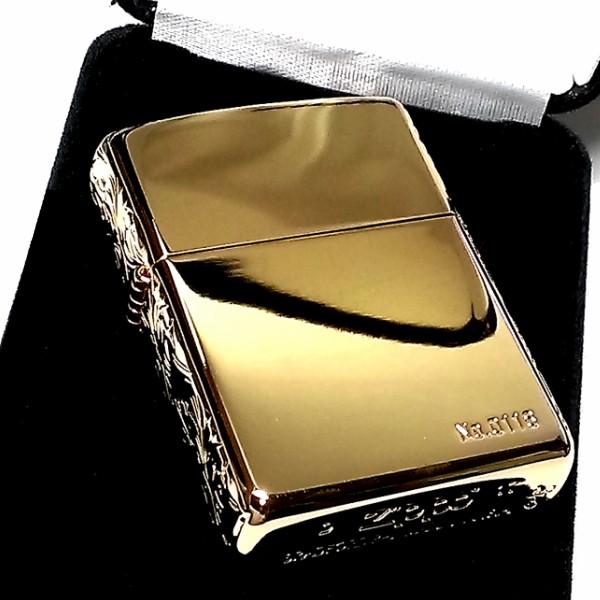 ZIPPO アーマー ジッポ ライター 限定 3面手彫り 唐草 K24 純金 ZIPPO アーマー ジッポ ライター 限定 3面手彫り 唐草 K24 純金