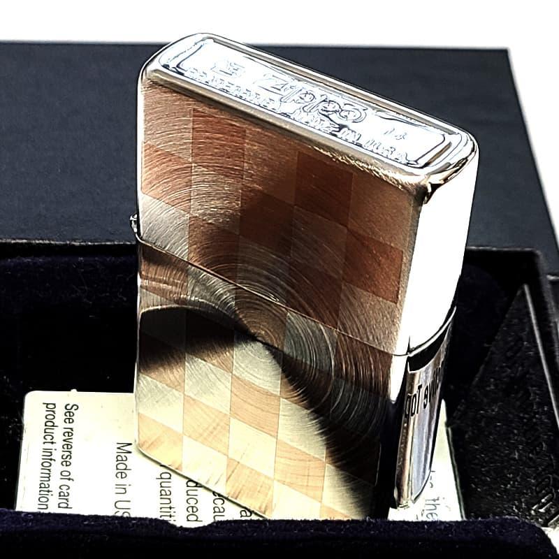 ZIPPO（ジッポー） 一点物 2014年製 廃盤 シルバー＆ピンクチェック 