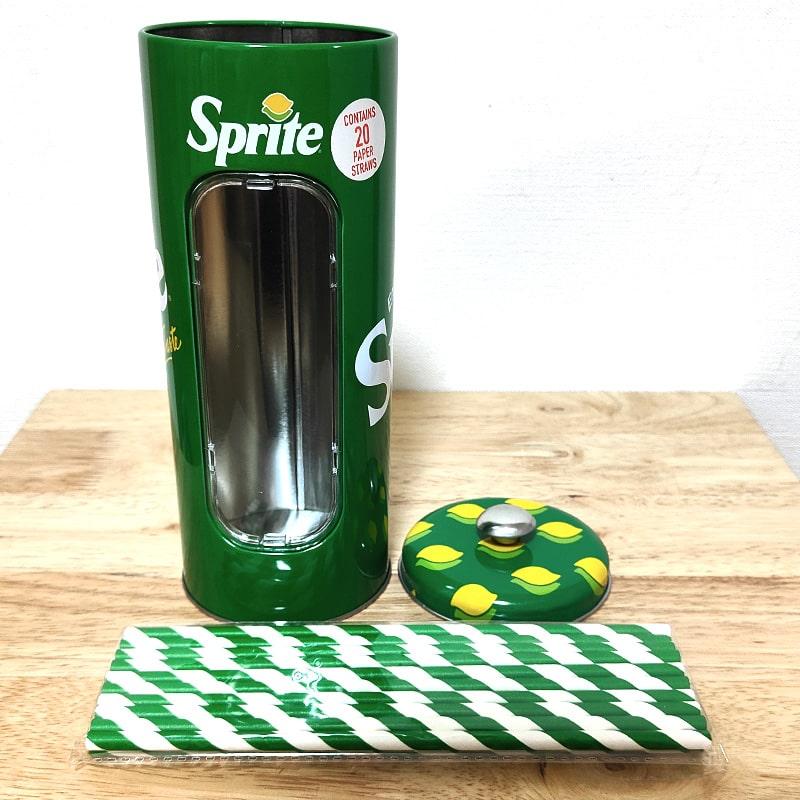 スプライト ストローディスペンサー 可愛い 小物入れ ストローケース
