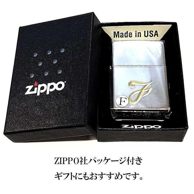 ZIPPO（ジッポー） ライター イニシャル F ジッポ 鏡面シルバー V刃