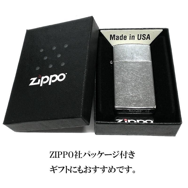 ZIPPO（ジッポー） ライター スリム ジッポ ユーズド加工 シンプル 