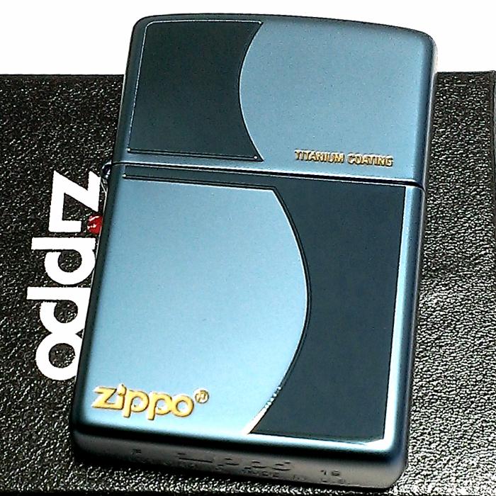 ZIPPO（ジッポー） ライター ジッポ ブルー チタン加工 鏡面＆艶消し