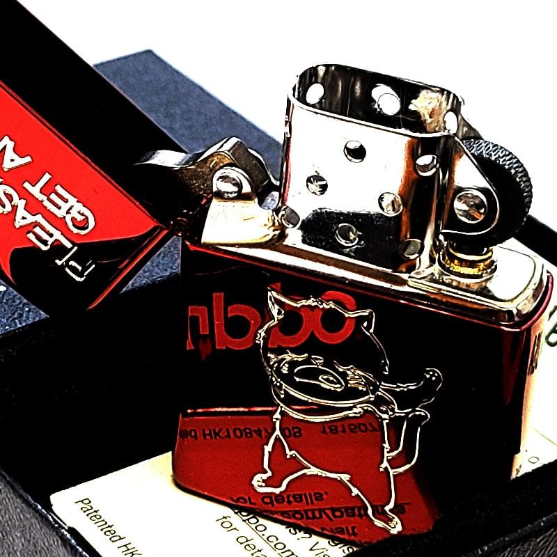 ZIPPO（ジッポー） ライター 涙猫 可愛い イオンレッド ジッポ ねこ 