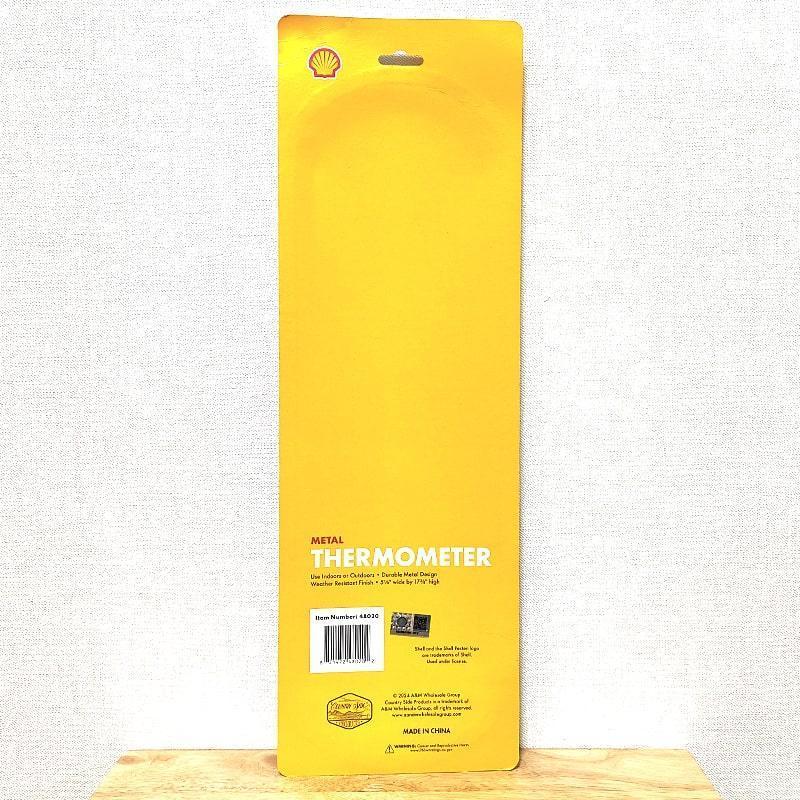 アメリカン レトロ 温度計 ブリキ看板 シェル ガソリン メタル サーモ