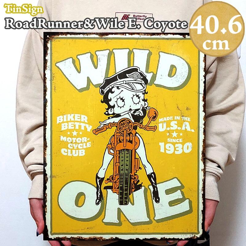 アメリカン レトロ ブリキ看板 かわいい ベティブープ プレート バイク