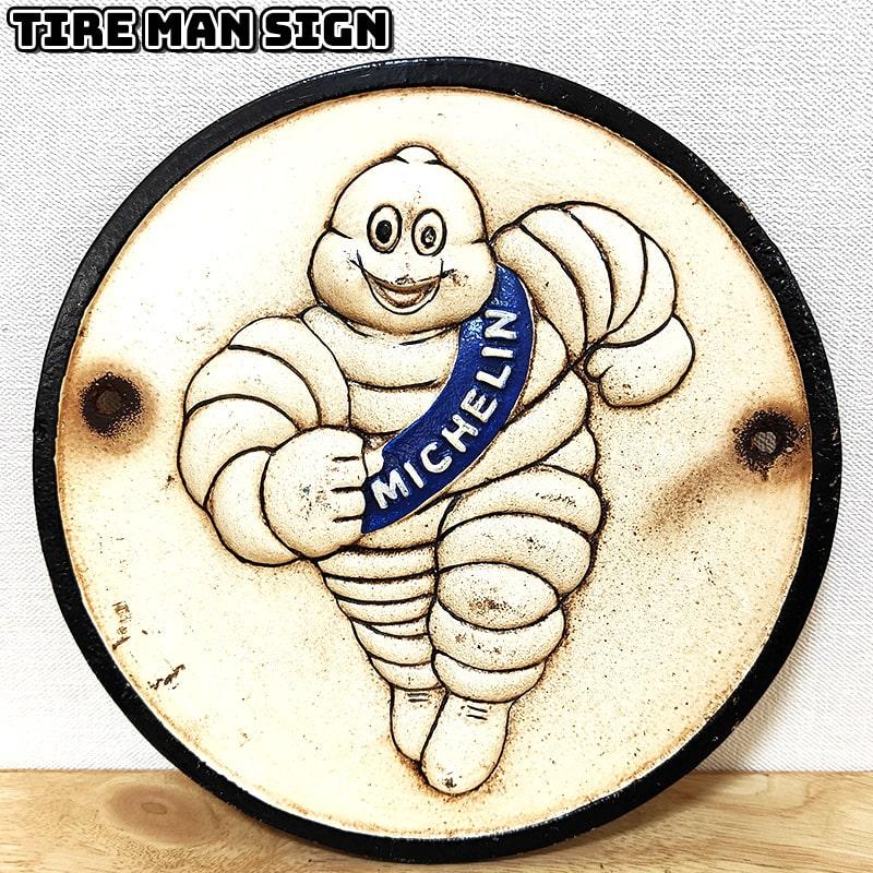 アメリカン レトロ 看板 タイヤマン ヴィンテージ キャストアイアン
