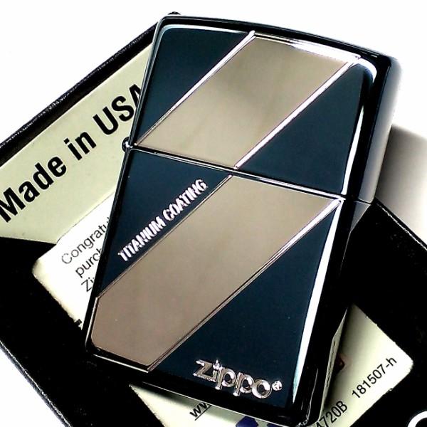 ZIPPO ライター おしゃれ チタン加工 ジッポ かっこいい ブルー