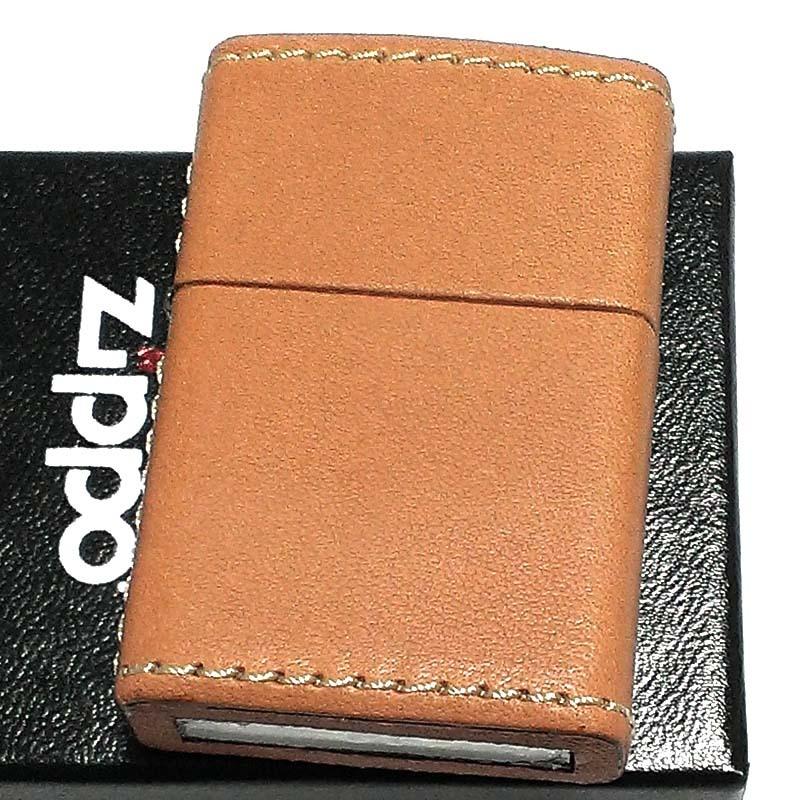 ZIPPO（ジッポー） ライター 栃木レザー 革巻き ライトブラウン 牛本革