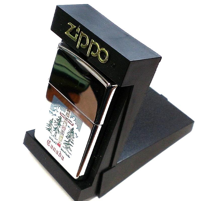 ZIPPO ライター カナダ製 2001年製 トーテムポール ジッポ オンタリオ 