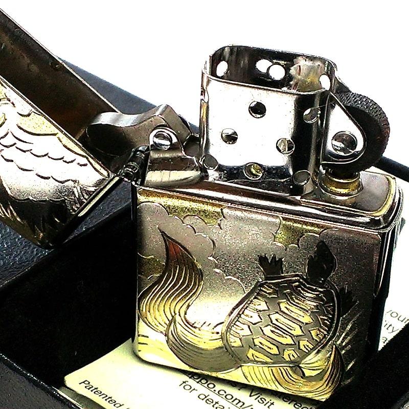 ZIPPO（ジッポー） ライター 鶴 亀 和柄 かっこいい 和風 ジッポ