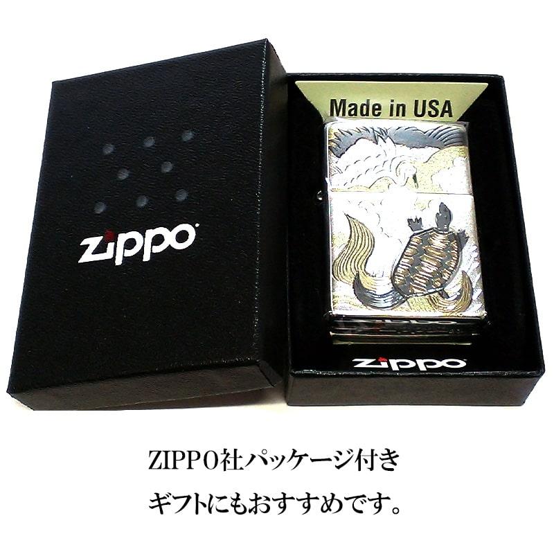 ZIPPO（ジッポー） ライター 鶴 亀 和柄 かっこいい 和風 ジッポ