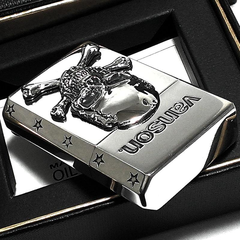 スカルデザイン シルバー925オイルライター ドクロ 骸骨 スカル 髑髏 ZIPPO ジッポ シルバー925