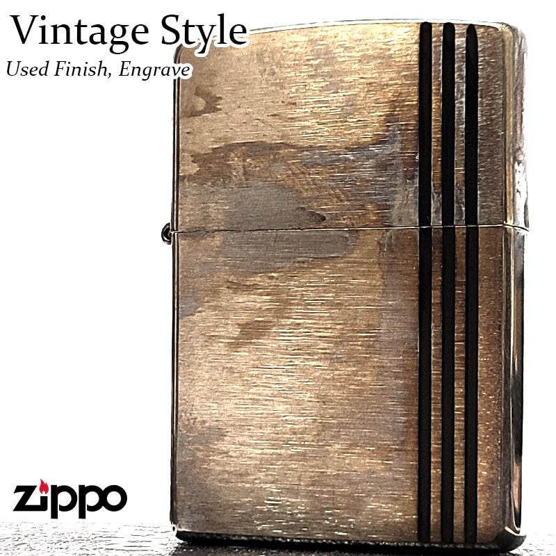 ZIPPO（ジッポー） ライター ユーズドフィニッシュ ストライプ