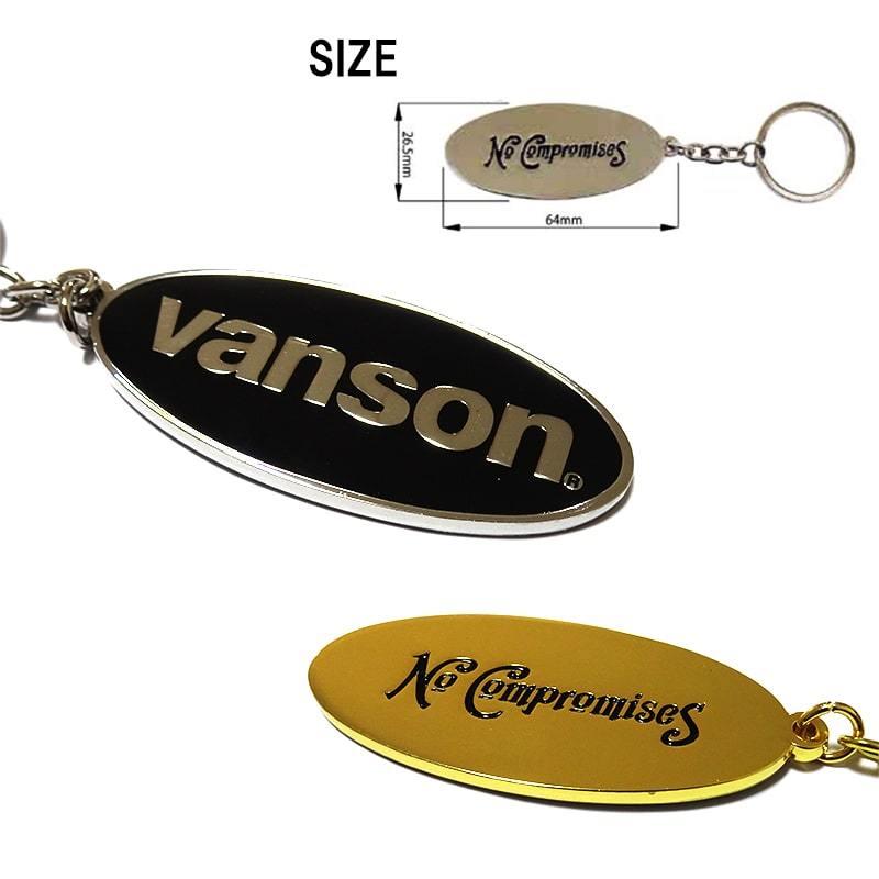 キーホルダー ブランド VANSON バンソン ロゴ入り キーリング