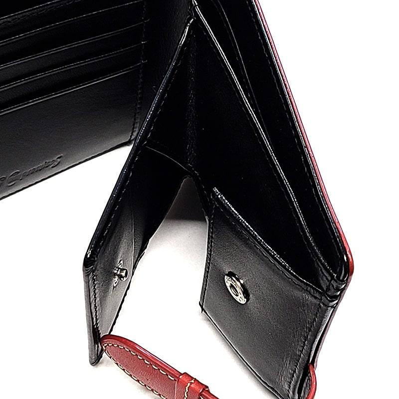 VANSON 財布 vanson 本革製 フラットショートウォレット レッド