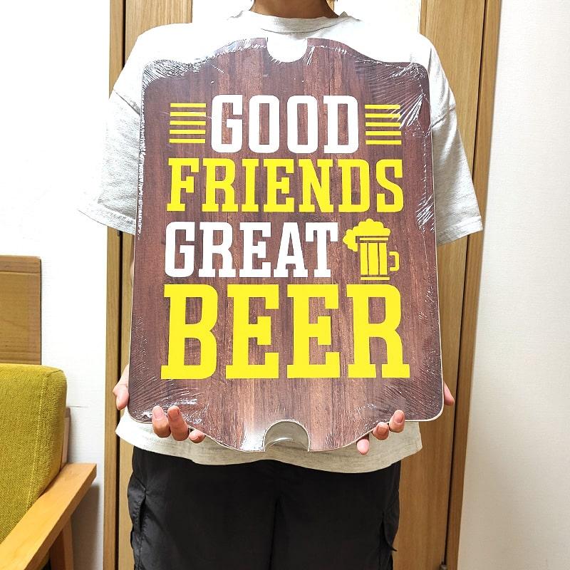 アメリカン レトロ 木製看板 アンティーク おしゃれ ビール ウッド