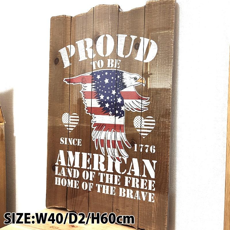 アメリカン レトロ 木製看板 アンティーク PROUD TO BE AMERICAN