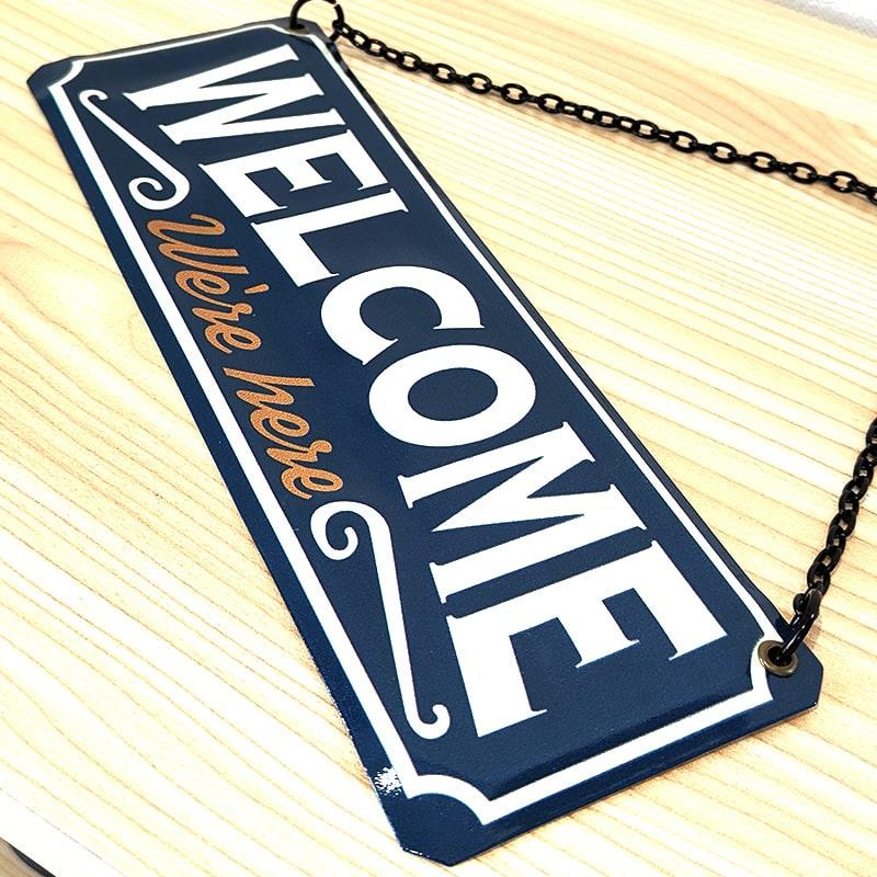 アメリカン レトロ ブリキ看板 ウェルカム メタルサイン おしゃれ