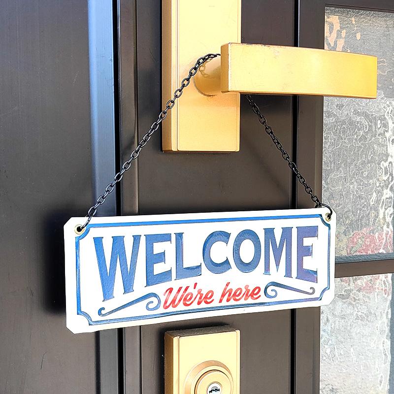 アメリカン レトロ ブリキ看板 ウェルカム メタルサイン おしゃれ