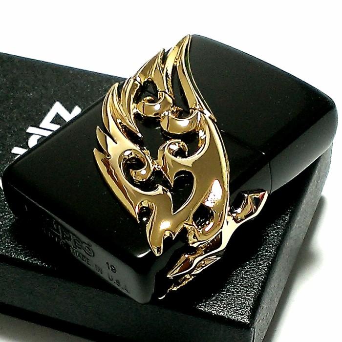 ZIPPO ライター 限定 ウイングメタル ジッポ マットブラック