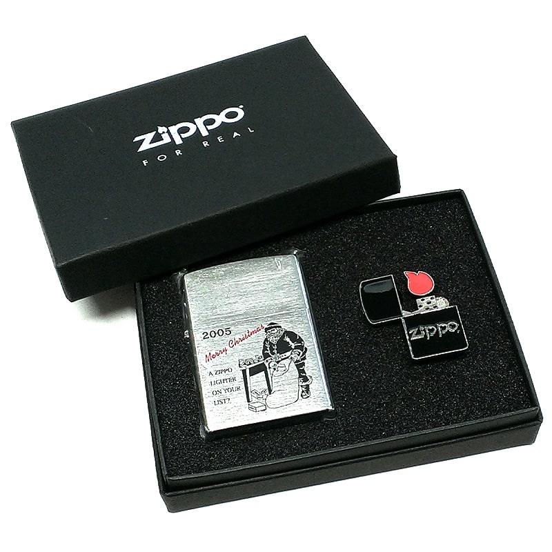 ZIPPO ライター 2005年製 クリスマス ピンズセット ジッポ 絶版
