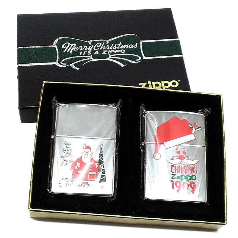 ZIPPO ライター 1点物 1999年製 クリスマス レア ジッポ 2個セット 