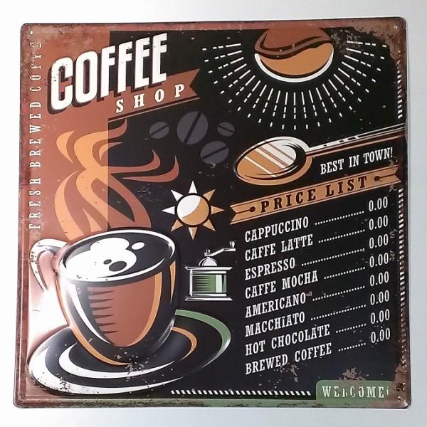 アメリカン ブリキ看板 コーヒーショップ Coffee Shop プレート メタル