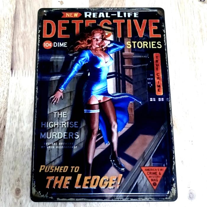 アメリカン レトロ ブリキ看板 ビンテージ DETECTIVE STORIES アメリカン レトロ ブリキ看板 ビンテージ DETECTIVE STORIES
